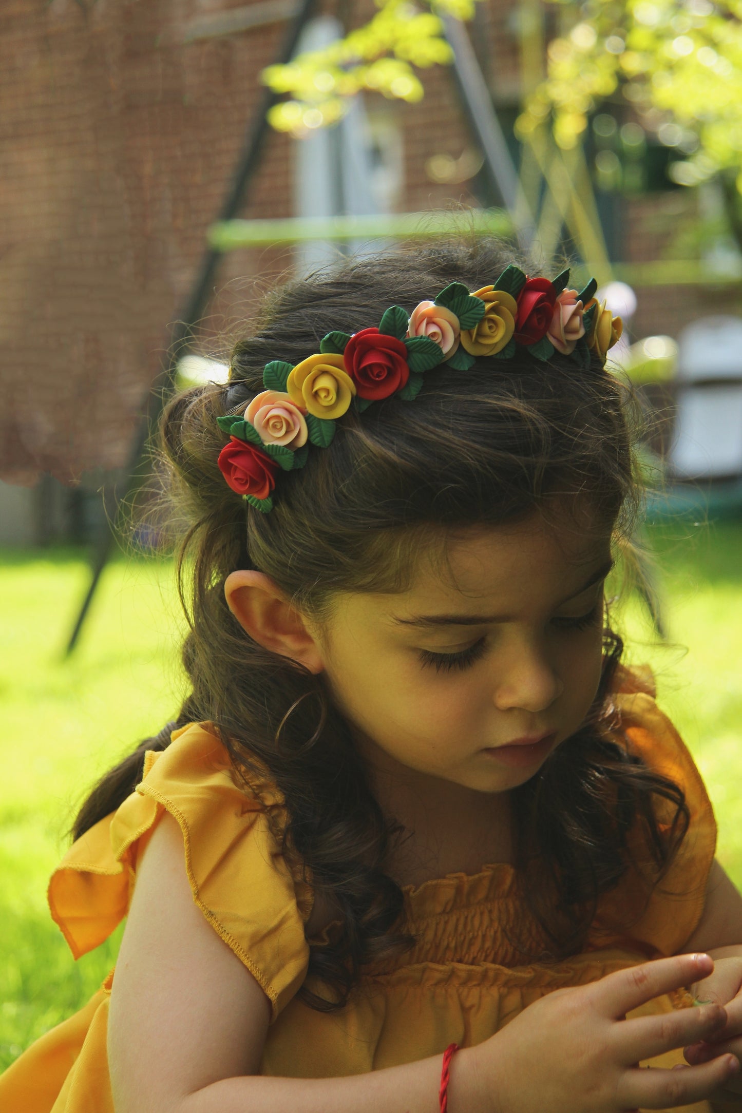 Belle's Rose Floral Crown Headband