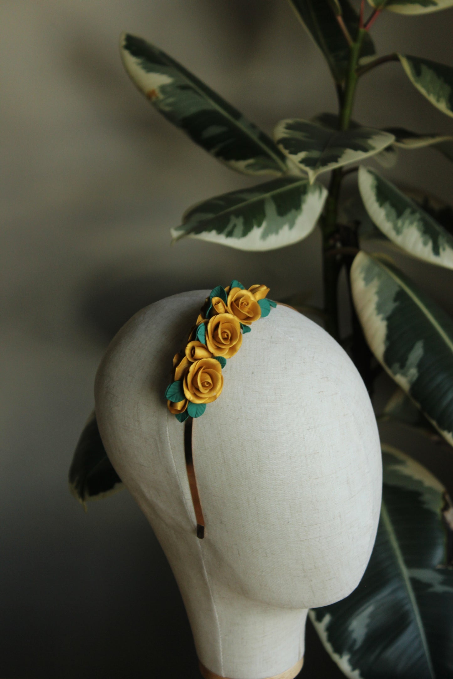 Wedding Gold Roses Headband
