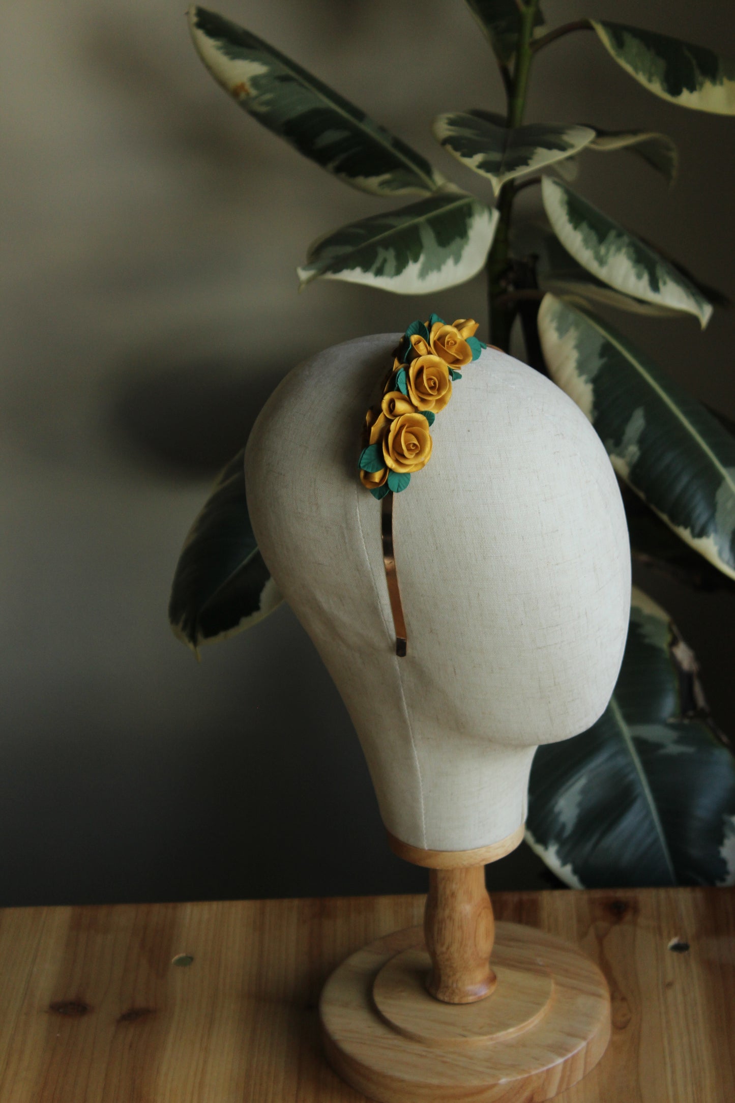 Wedding Gold Roses Headband