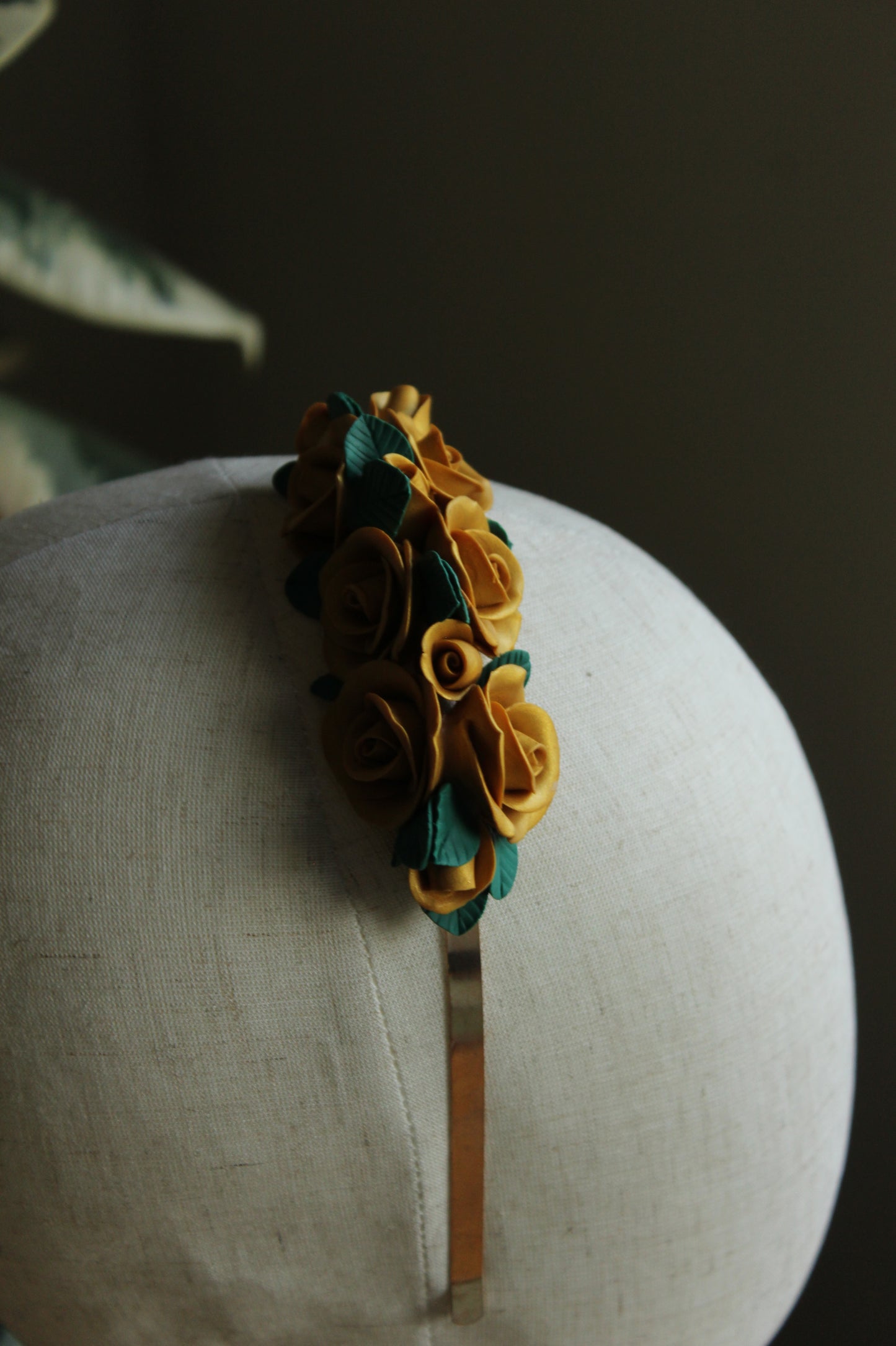 Wedding Gold Roses Headband