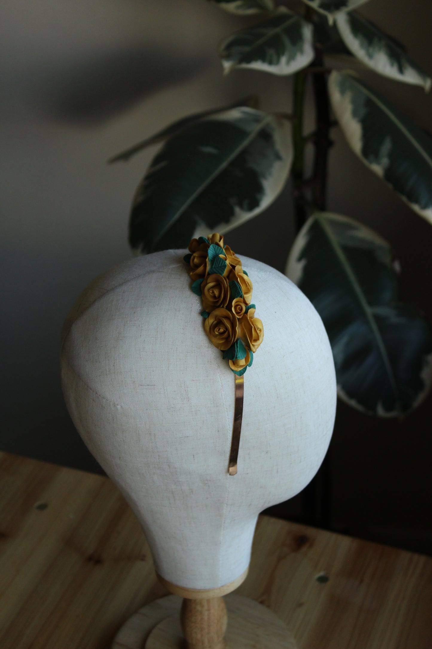 Wedding Gold Roses Headband
