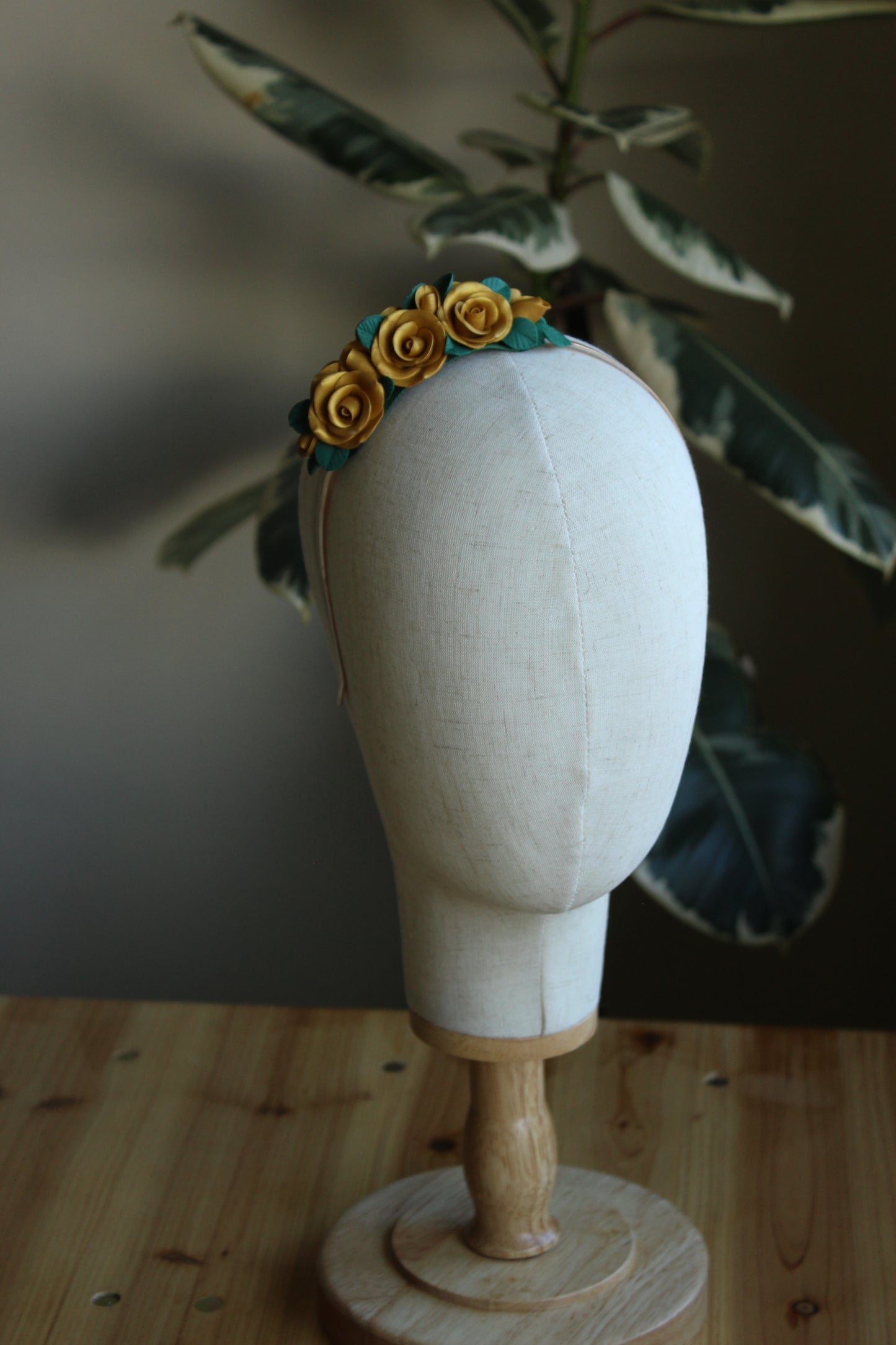 Wedding Gold Roses Headband