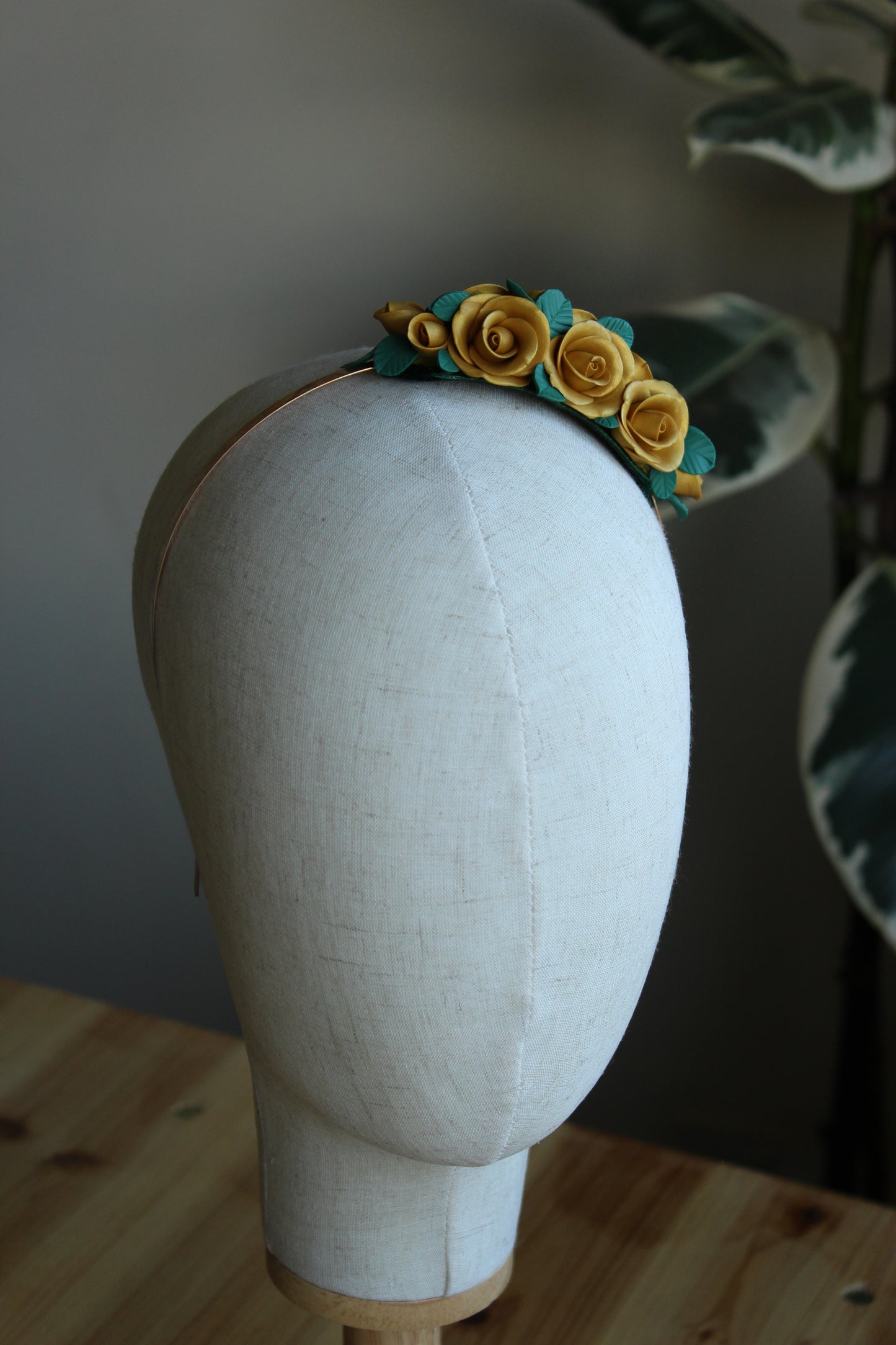 Wedding Gold Roses Headband