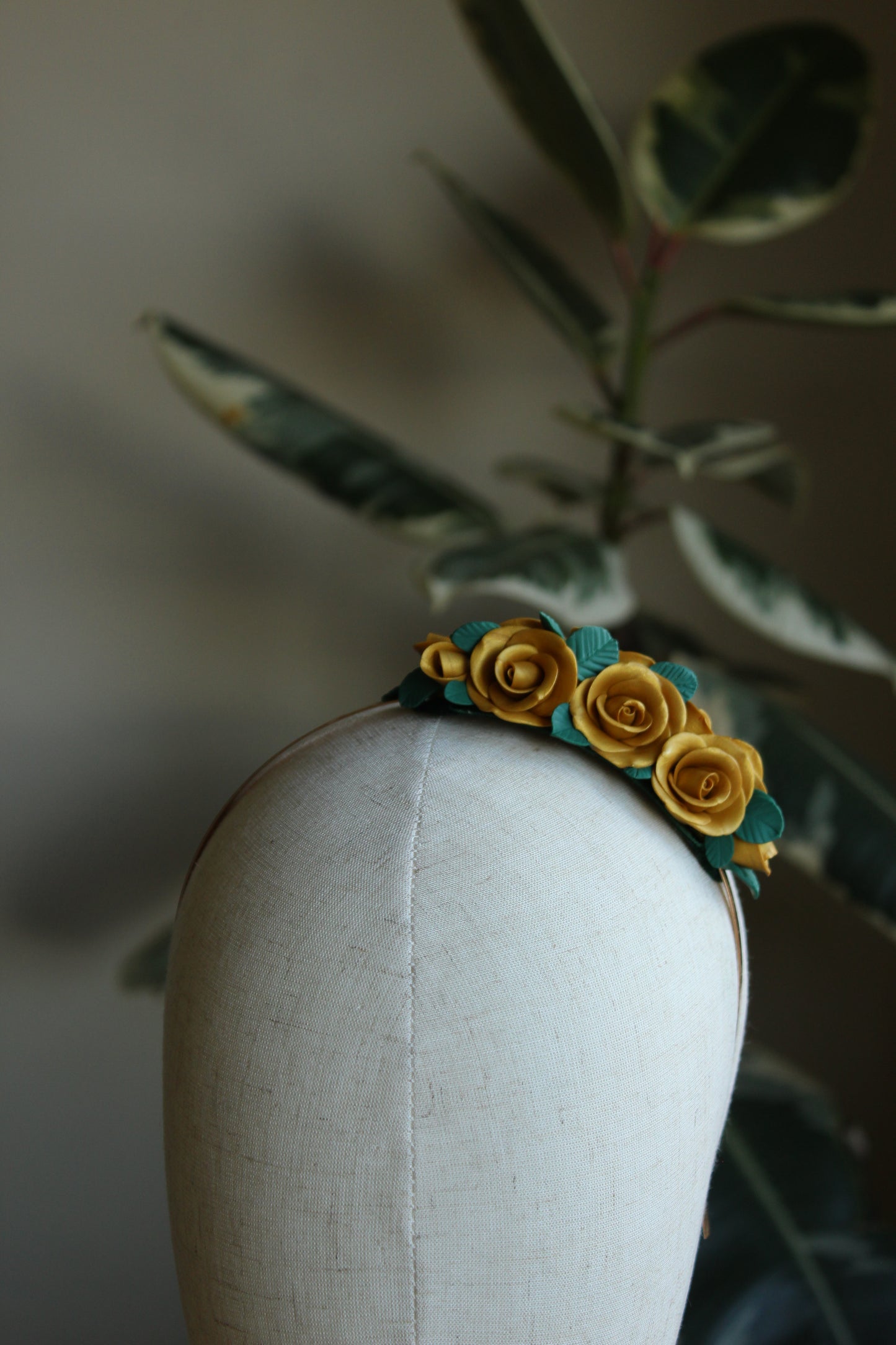 Wedding Gold Roses Headband