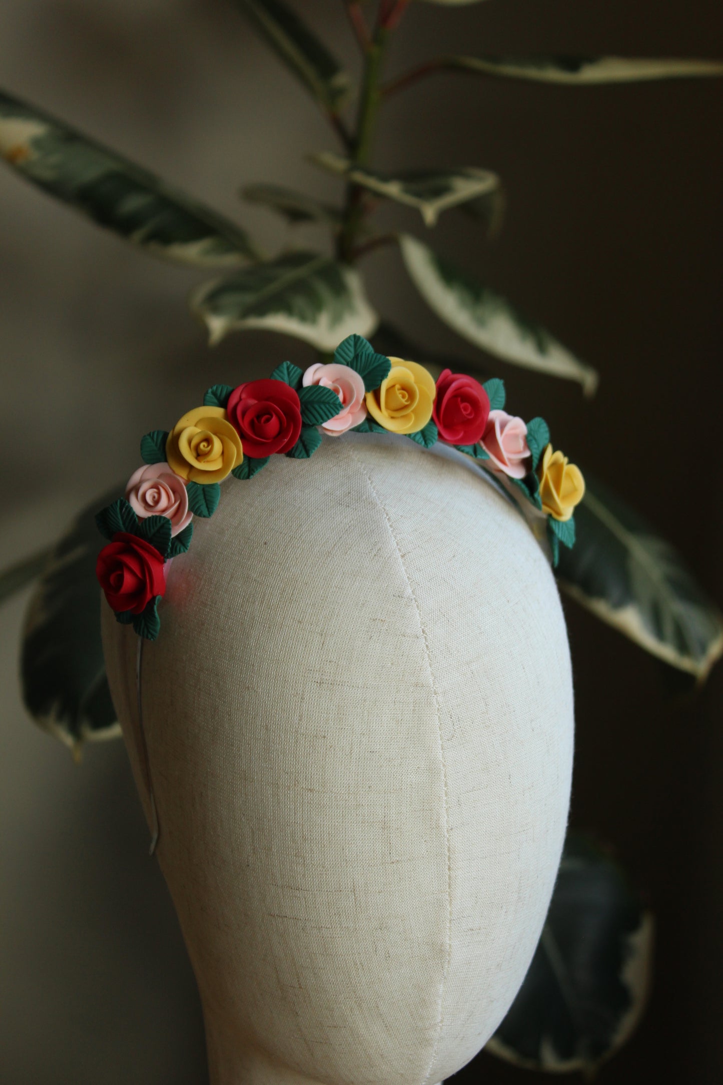 Belle's Rose Floral Crown Headband