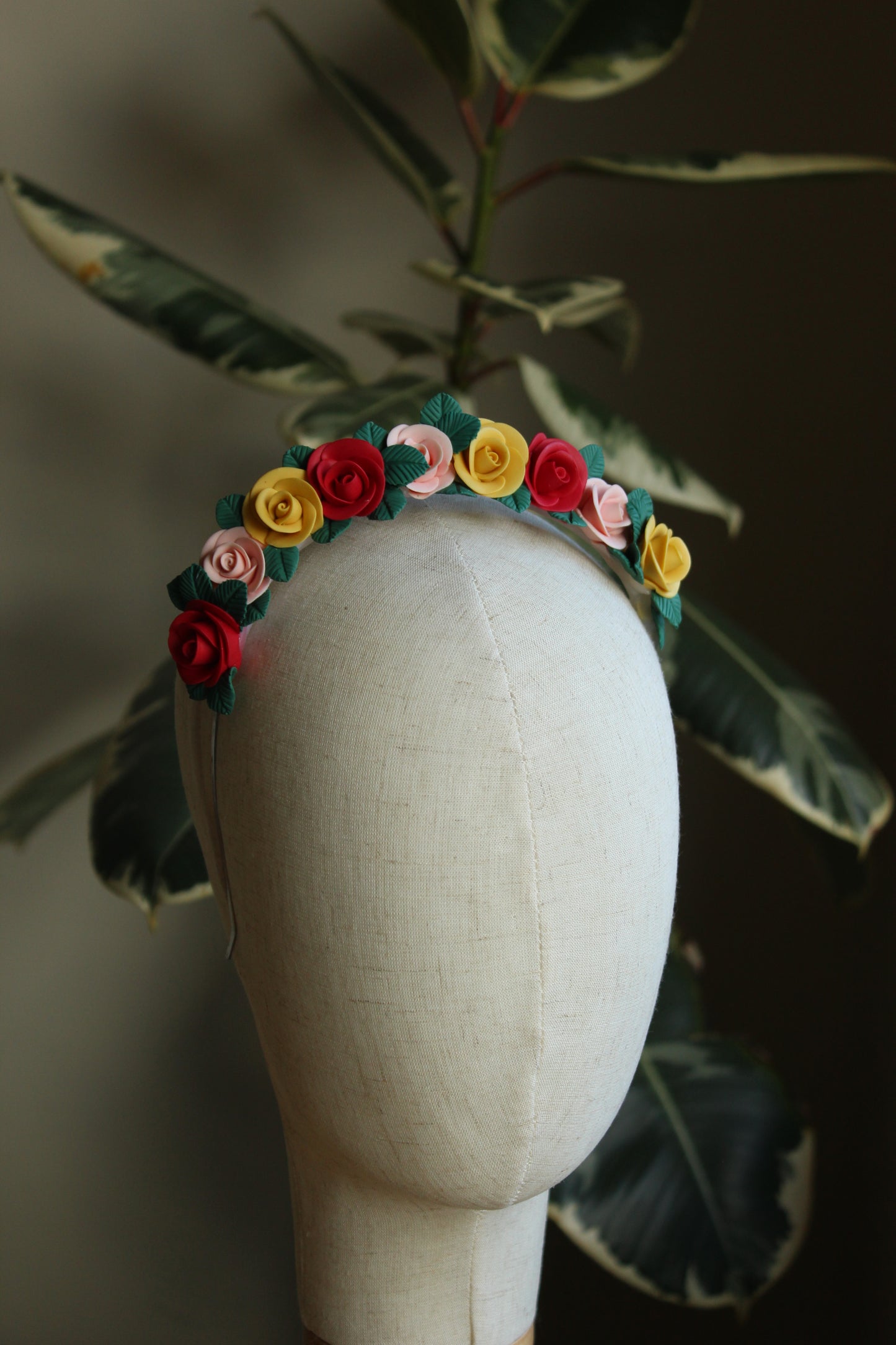 Belle's Rose Floral Crown Headband
