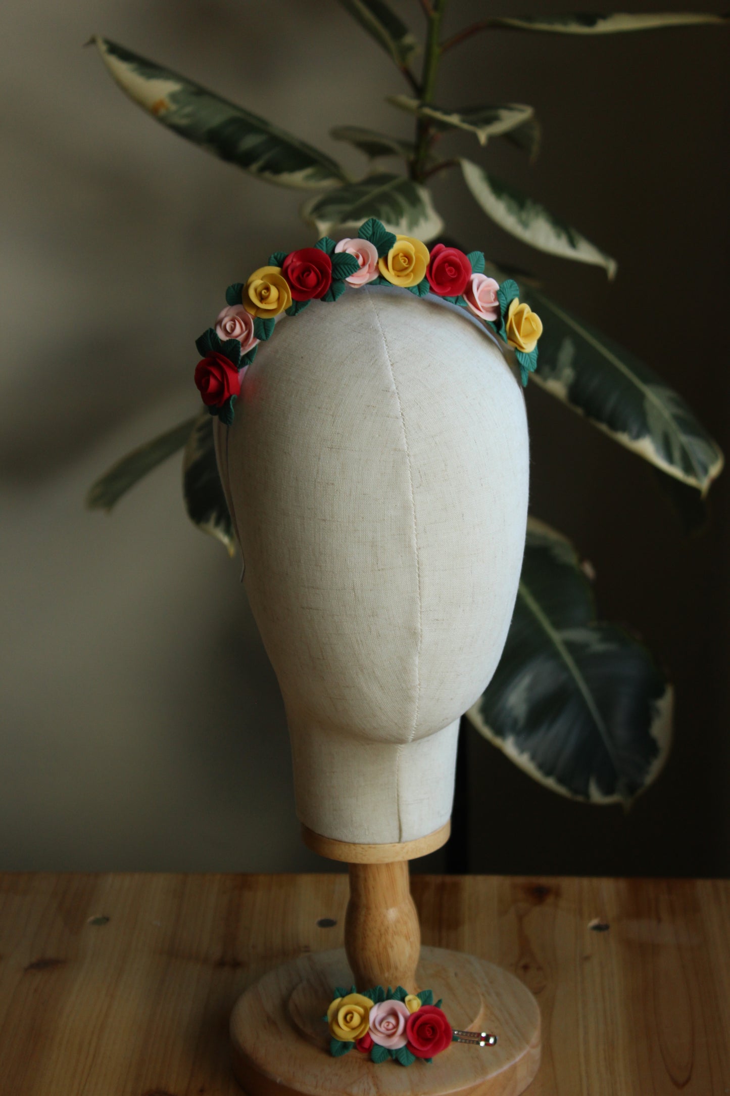 Belle's Rose Floral Crown Headband