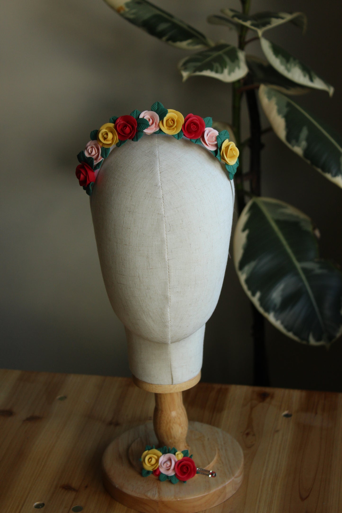 Belle's Rose Floral Crown Headband