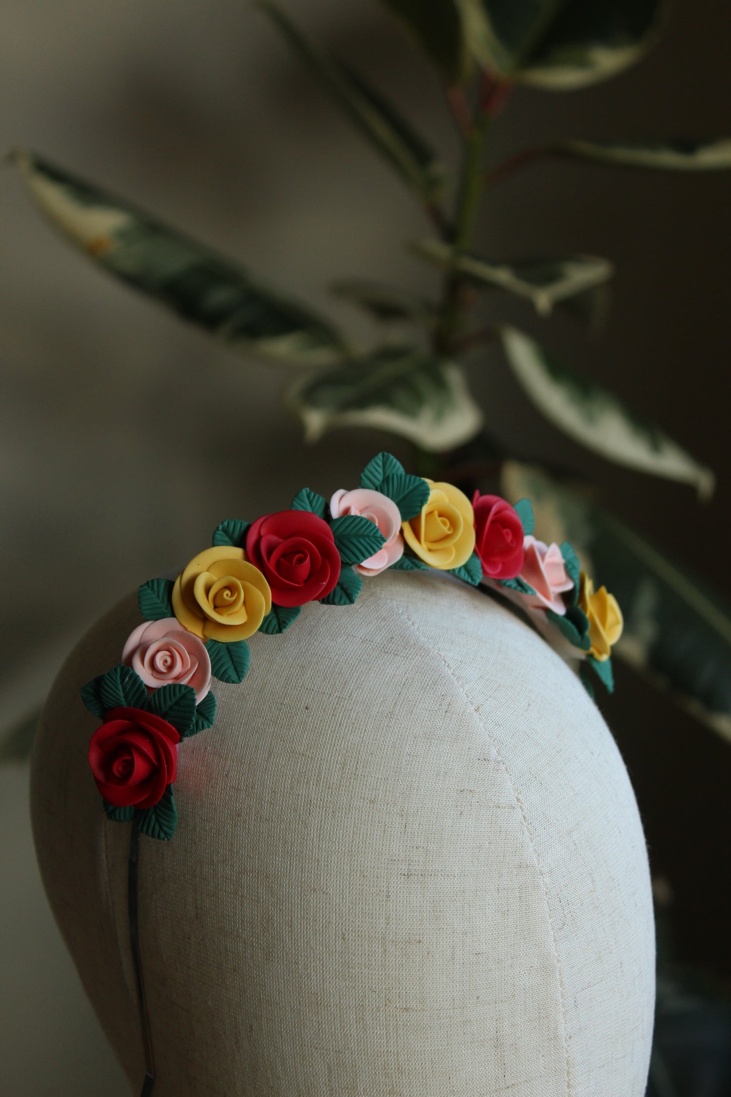 Belle's Rose Floral Crown Headband