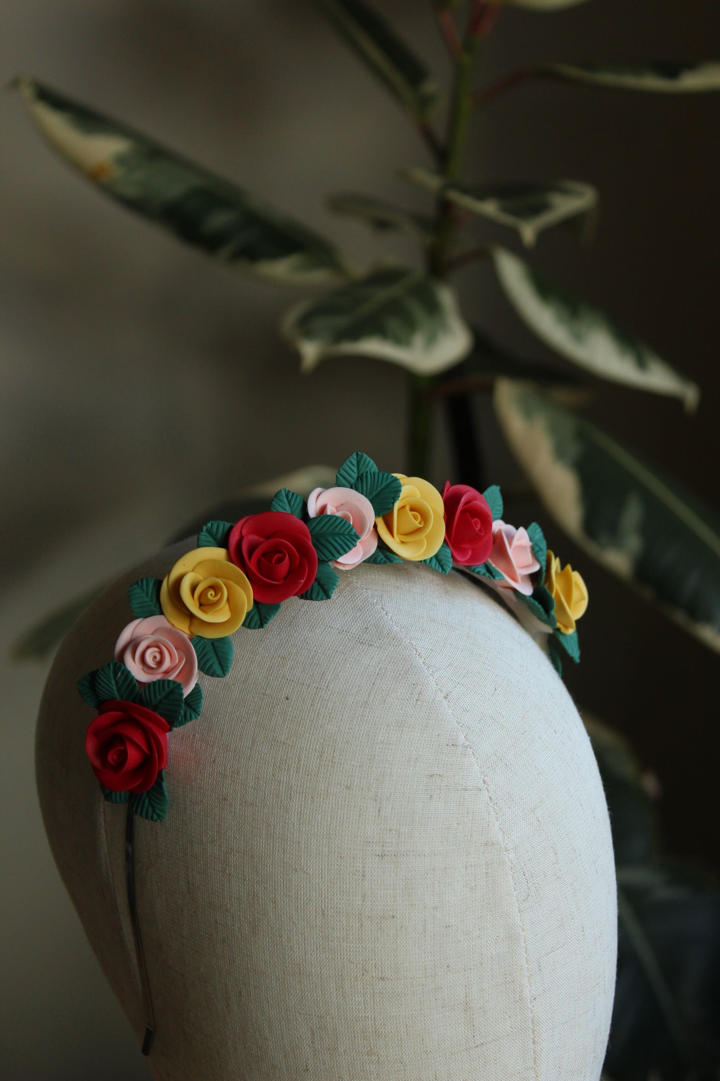Belle's Rose Floral Crown Headband