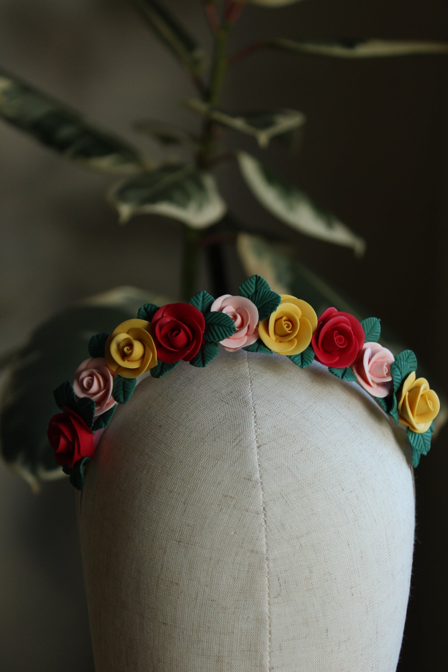 Belle's Rose Floral Crown Headband