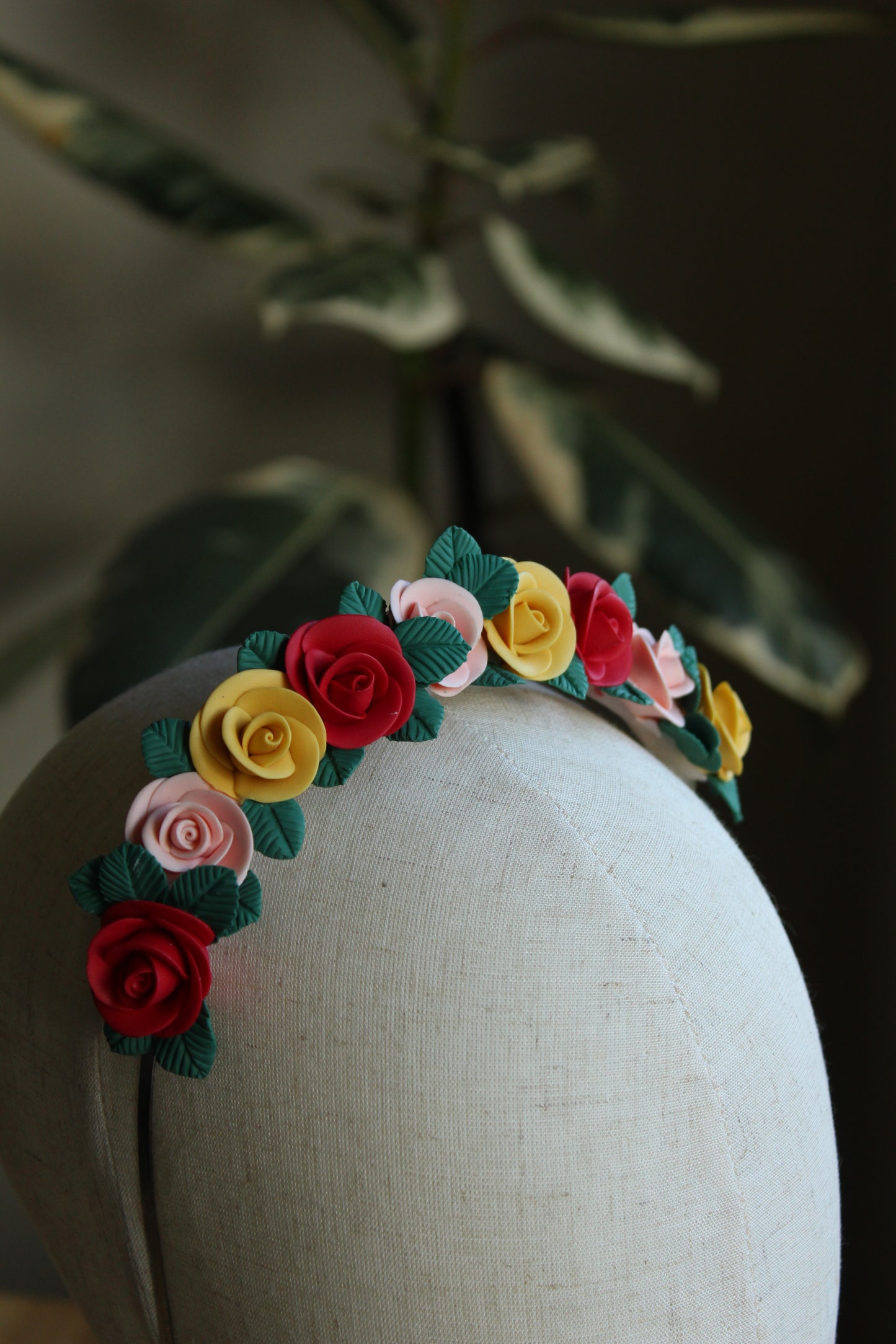 Belle's Rose Floral Crown Headband