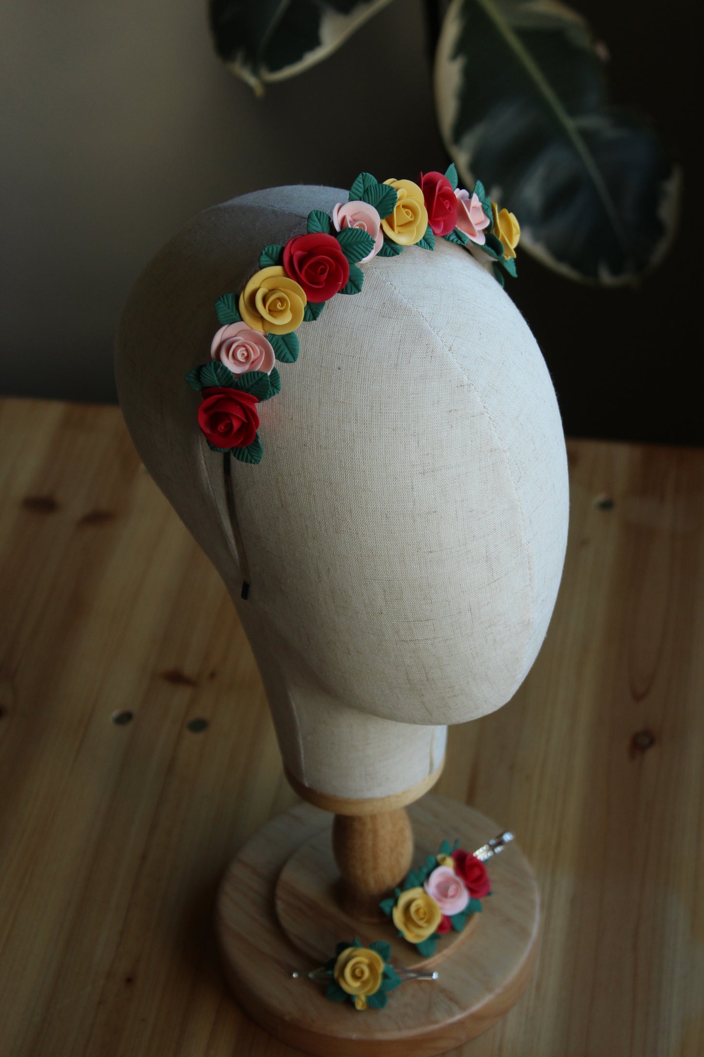 Belle's Rose Floral Crown Headband