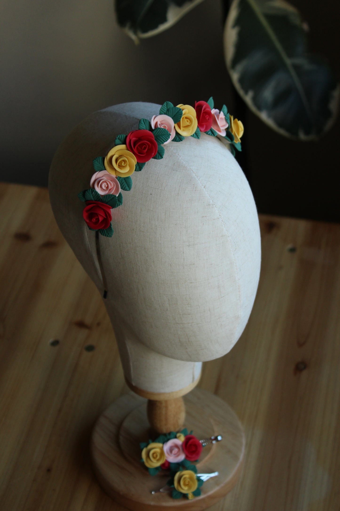 Belle's Rose Floral Crown Headband