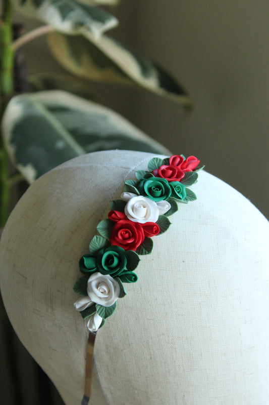 Raina Floral Headband Roses Hair Accessory