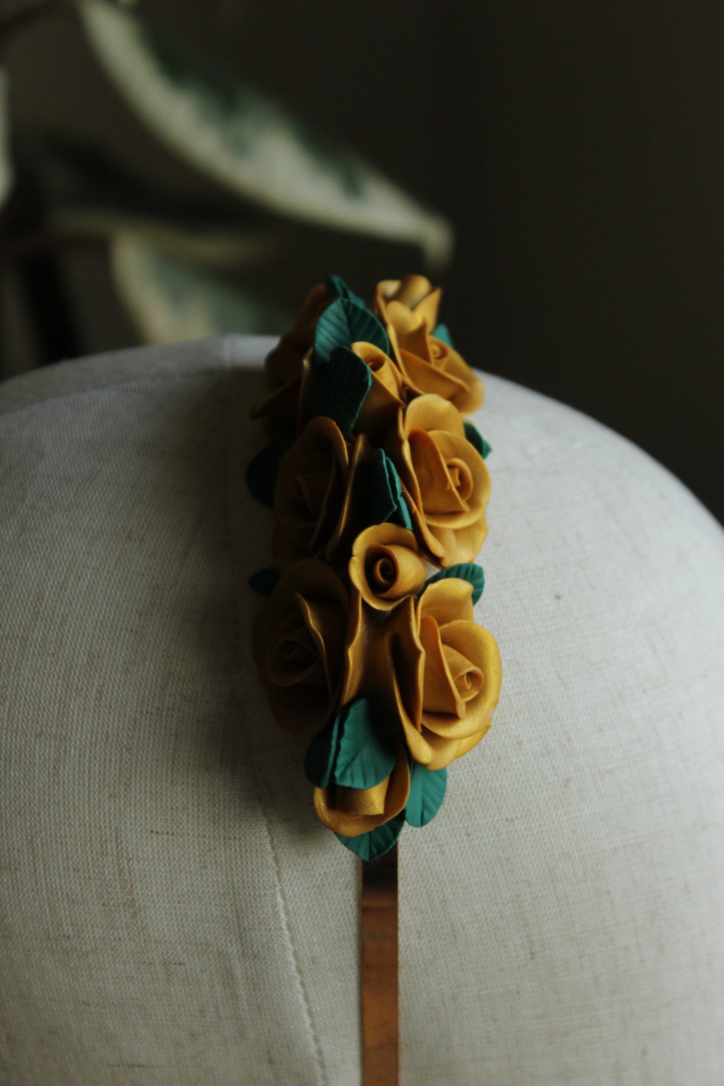 Wedding Gold Roses Headband