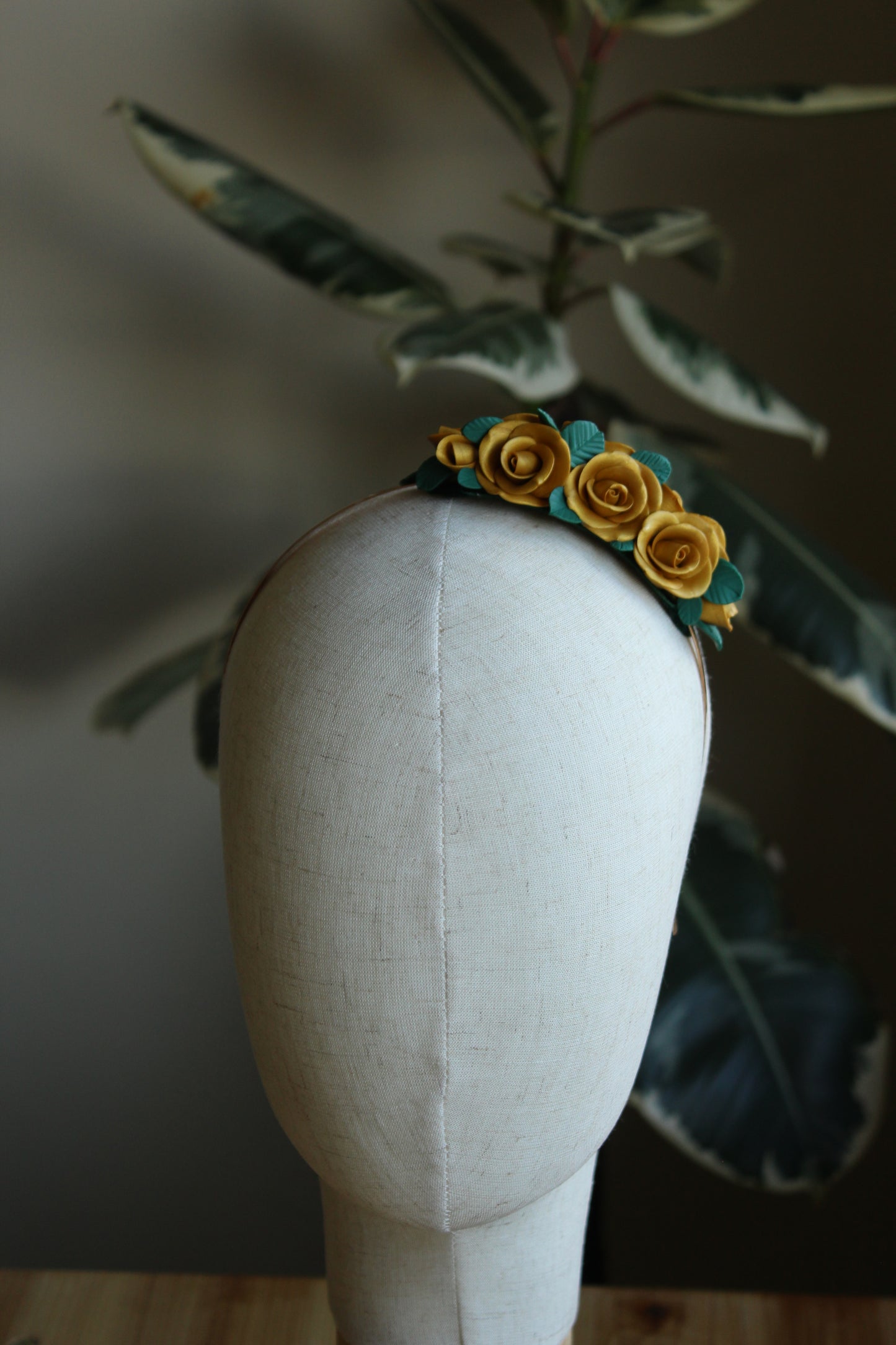 Wedding Gold Roses Headband